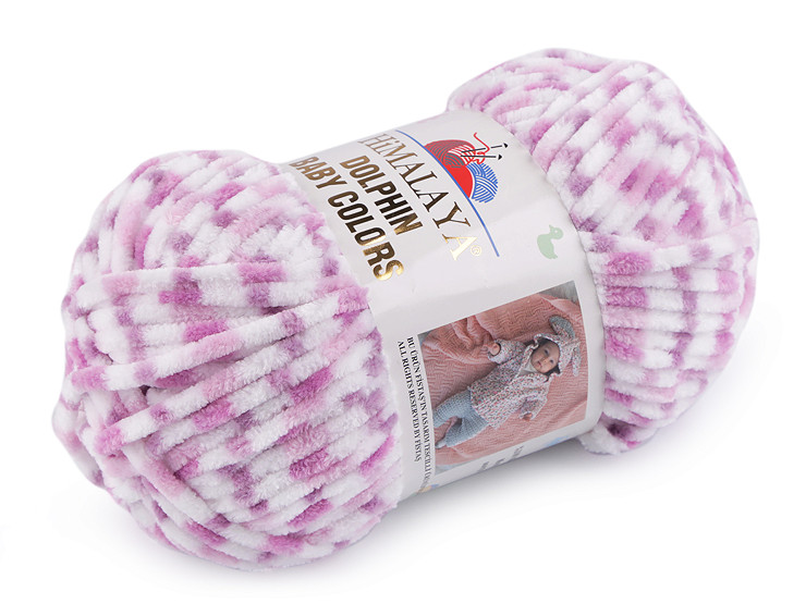 Pletacia ženilková priadza Dolphin Baby Colors 100 g
