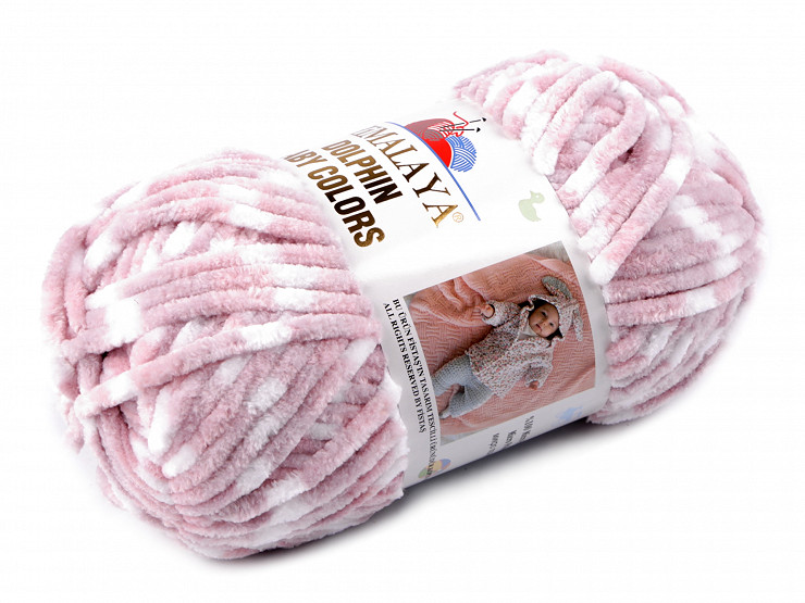 Fil à tricoter chenille Dolphin Baby Colors, 100 g
