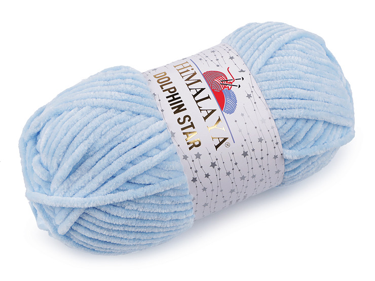 Fil à tricoter chenille Dolphin Star avec Lurex, 100 g