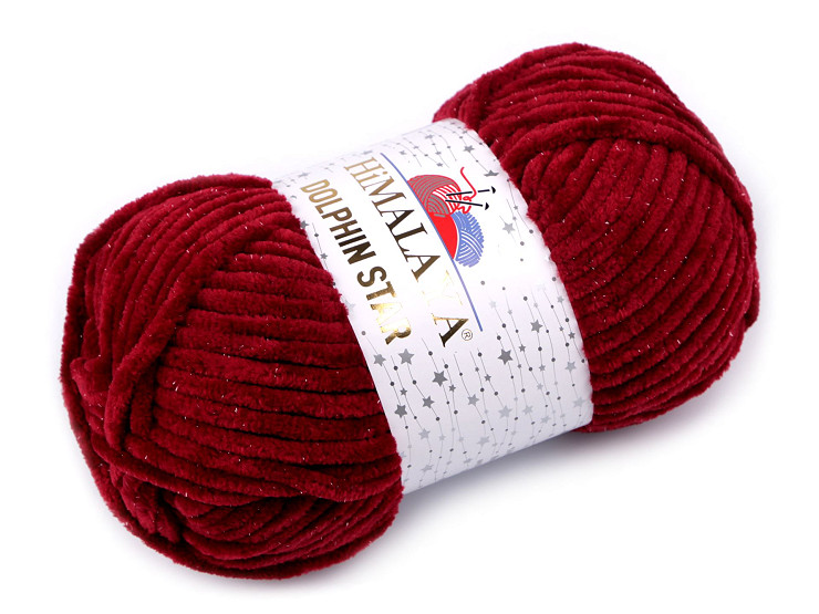 Knitting Chenille Yarn with Lurex Dolphin Star 100 g