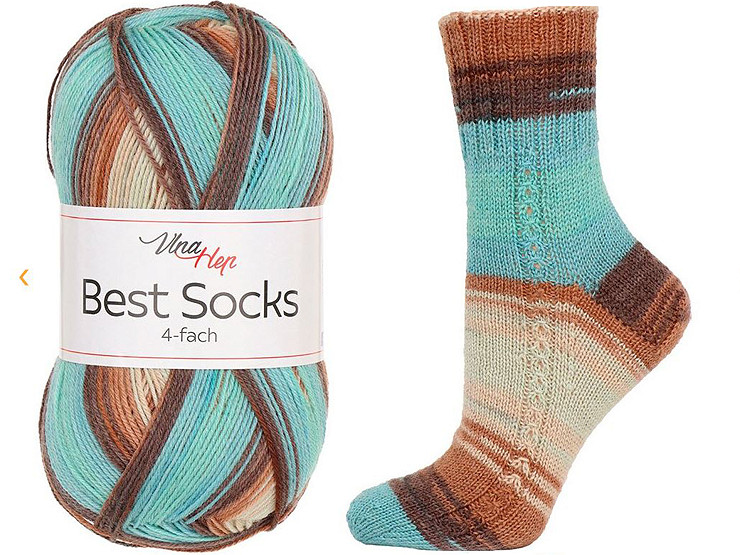 Włóczka Best Socks samowzorująca / skarpetkowa 100 g 