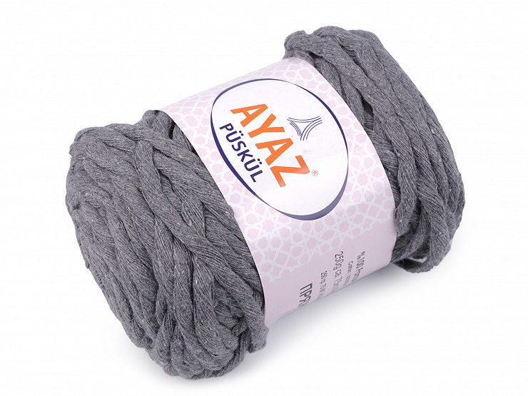 Hilo de algodón Püskül para tricotar 250 g Macramé