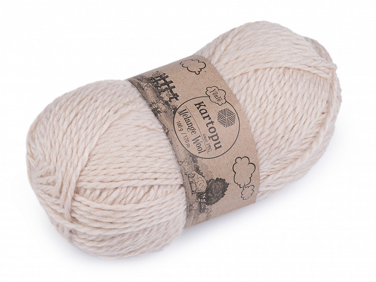 Knitting Yarn Melange Wool 100 g