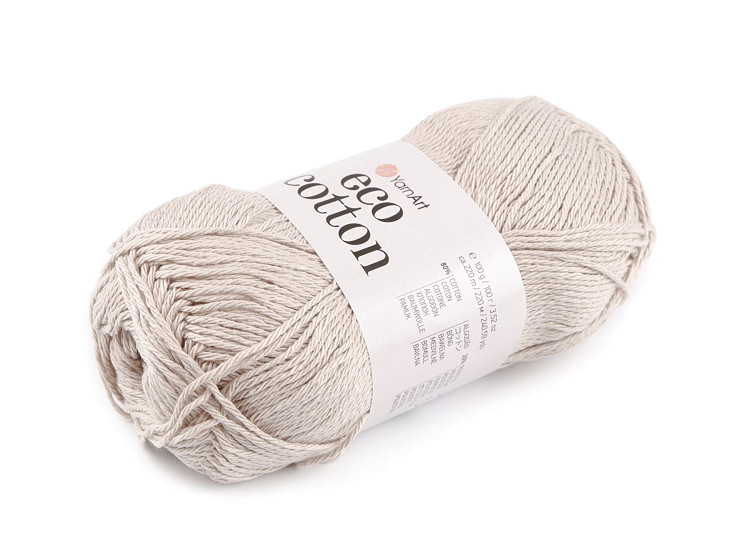 Pelote de laine Eco-Cotton, 100 g