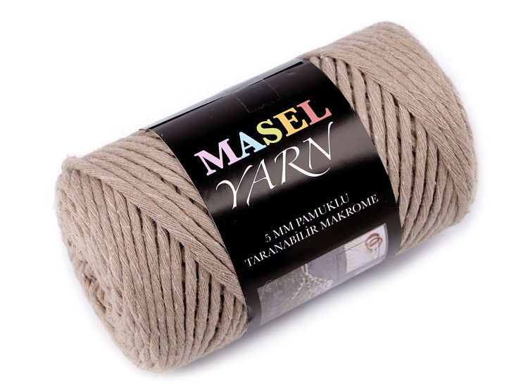 Garn aus recycelter Baumwolle für Makramee Ø 5 mm