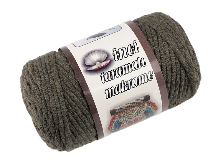 Recycled Cotton Macrame Yarn Ø5 mm, combing