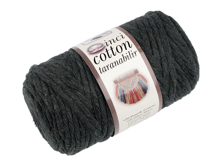 Recycled Cotton Macrame Yarn Ø5 mm, combing