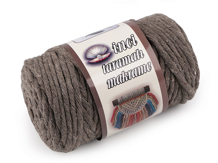 Recycled Cotton Macrame Yarn Ø5 mm, combing