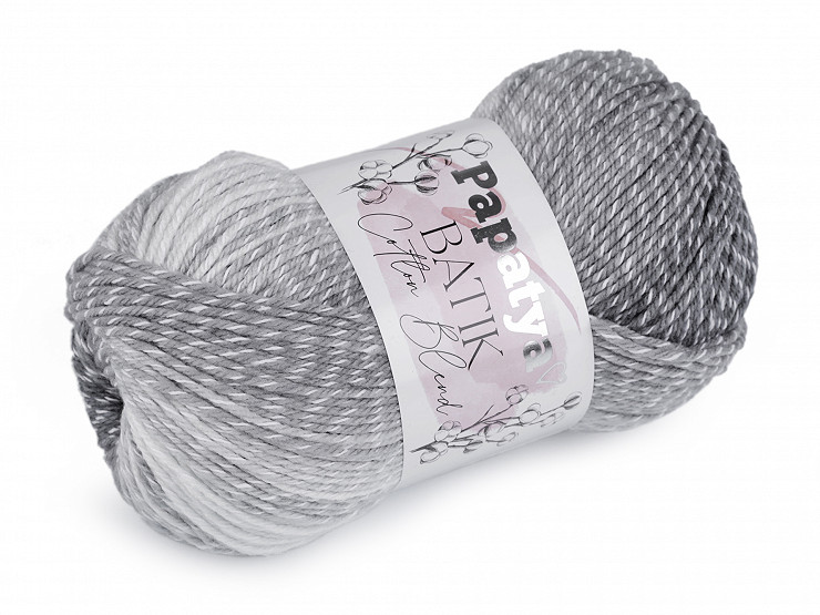 Hilo de tricotar Papatya Batik, mezcla de algodón, 100 g