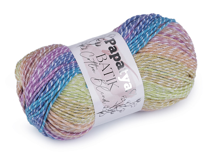 Hilo de tricotar Papatya Batik, mezcla de algodón, 100 g