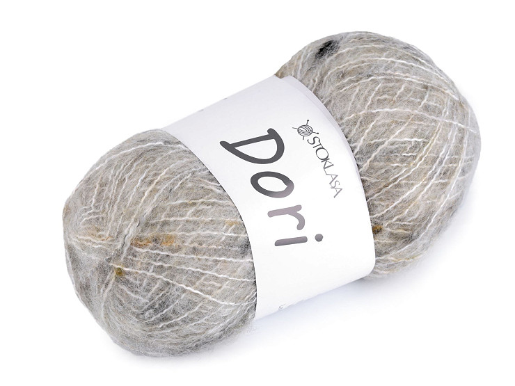 Pelote de laine Dori en mohair avec structure chaînette, 100 g