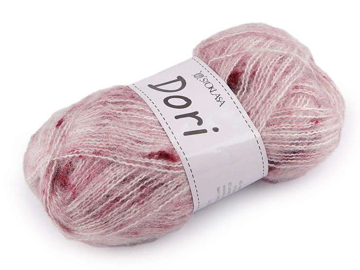 Pelote de laine Dori en mohair avec structure chaînette, 100 g