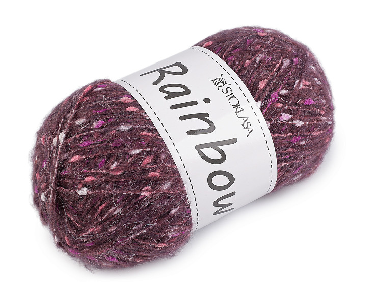Νήμα πλεξίματος μοχέρ 100 g Rainbow 