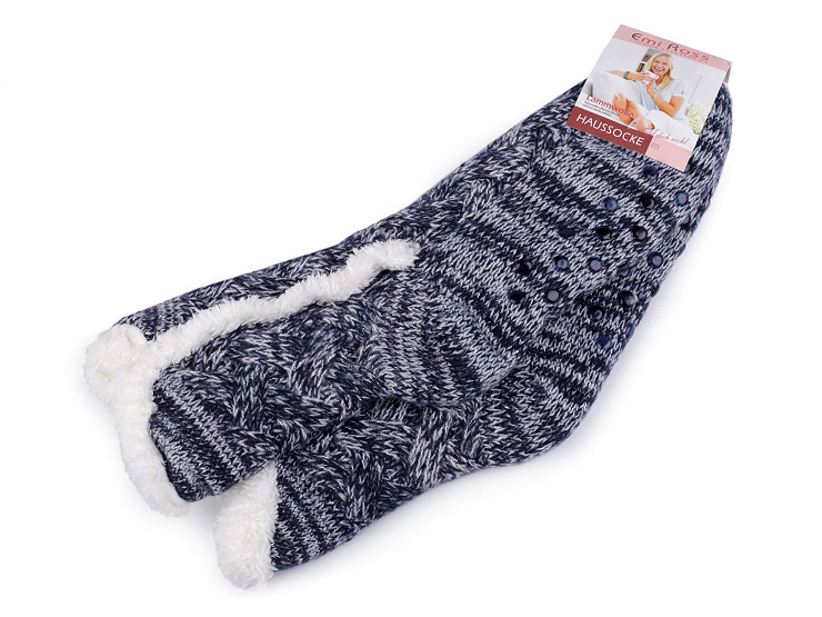 Ponožky zimné s kožúškom a protišmykom Emi Ross