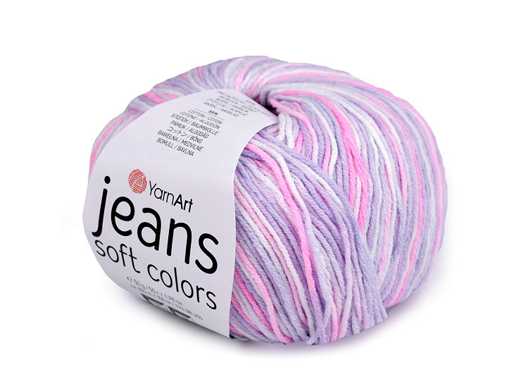 Pelote de laine Jeans Soft Color, 50 g