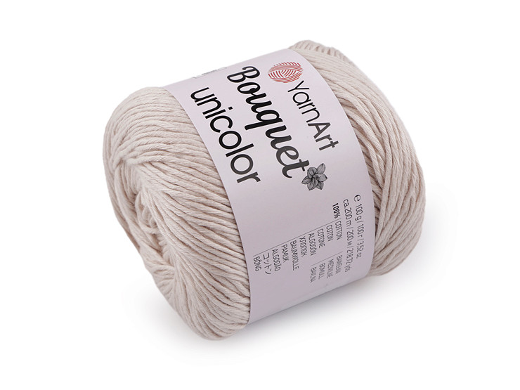 Fire de tricotat bumbac Bouquet Unicolor 100 g