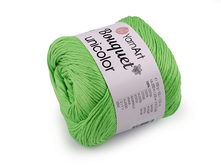 Baumwollstrickgarn Bouquet Unicolor, 100 g