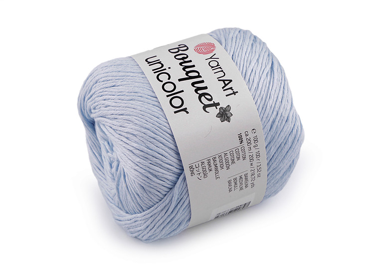 Cotton knitting yarn Bouquet Unicolor 100 g