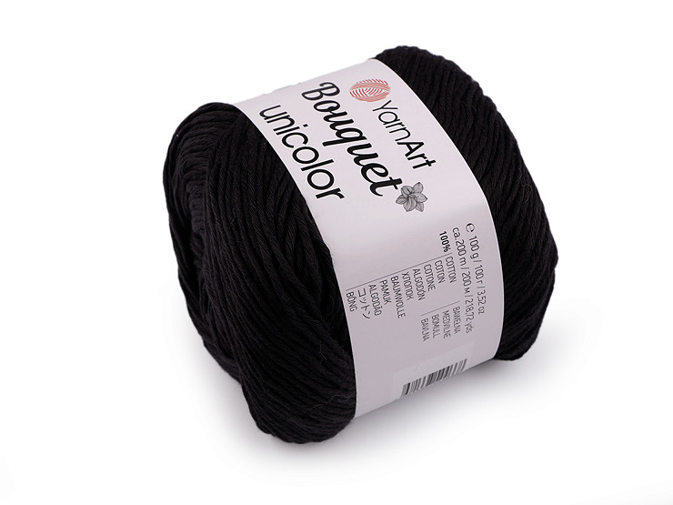 Cotton knitting yarn Bouquet Unicolor 100 g