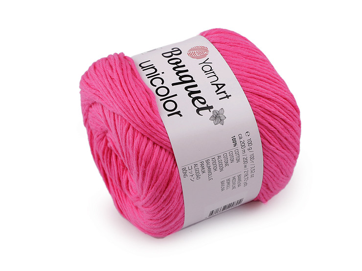 Baumwollstrickgarn Bouquet Unicolor, 100 g