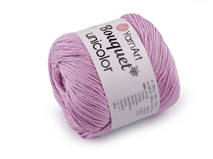 Cotton knitting yarn Bouquet Unicolor 100 g