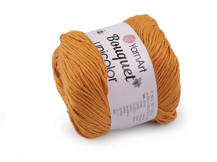 Baumwollstrickgarn Bouquet Unicolor, 100 g