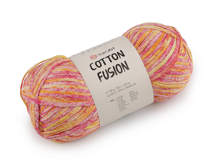 Bavlnená pletacia priadza Cotton Fusion 100 g