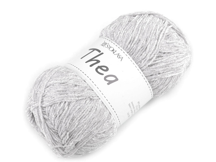 Pelote de laine chenille Thea avec lurex, 100 g