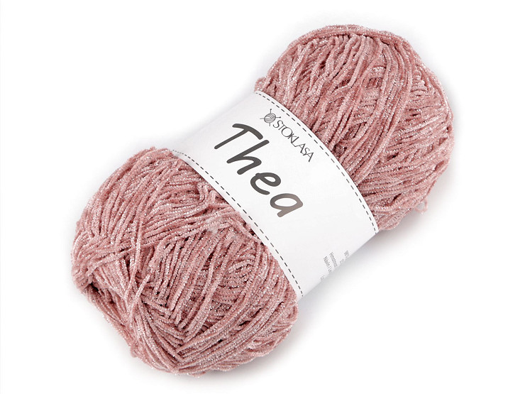 Pelote de laine chenille Thea avec lurex, 100 g