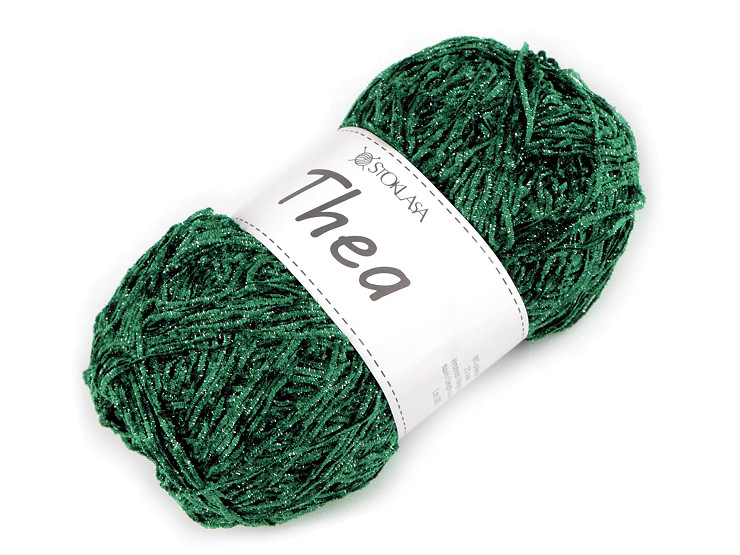 Chenille knitting yarn with lurex Thea 100 g