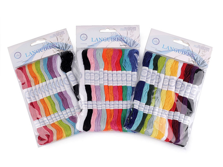 Stickgarn Typ Mouliné Set 12 Stk/8 m