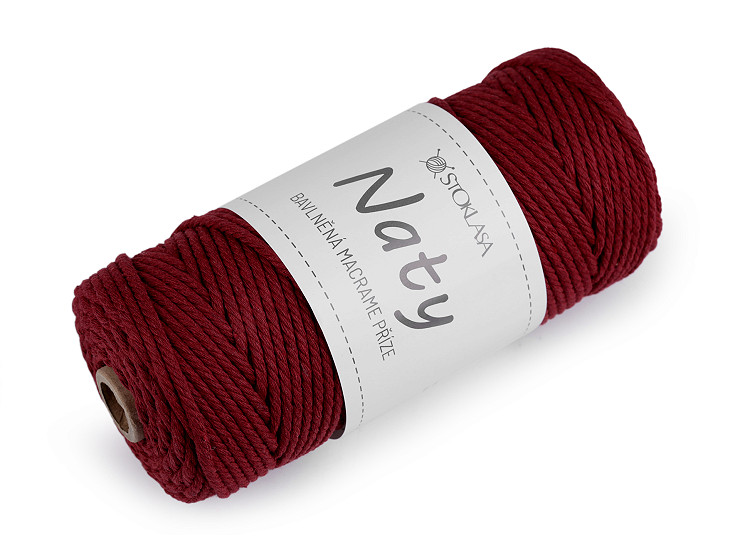 Cotton knitting yarn macrame Naty Ø3 mm combing