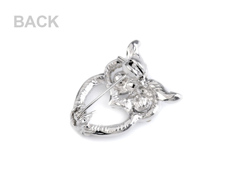 Bross csiszolt kövekkel cica