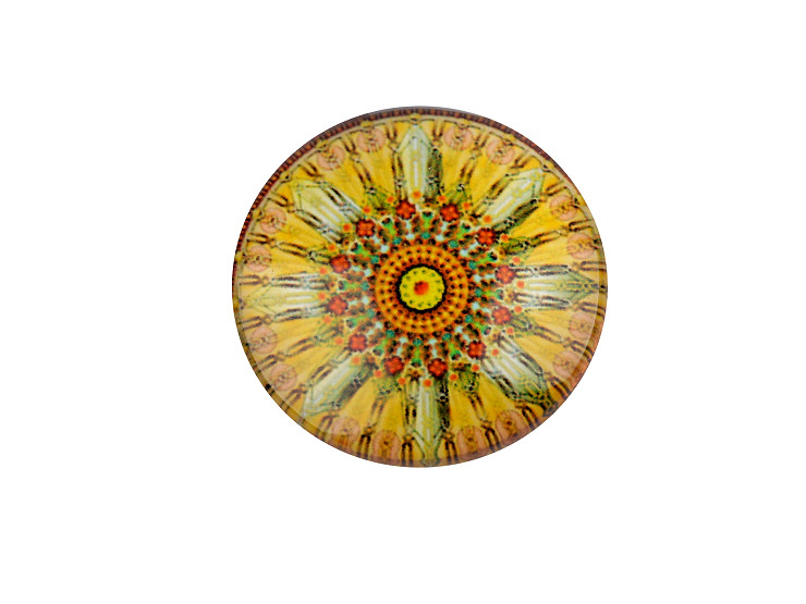 Cabujón de cristal - Mandala, Árbol de la Vida Ø25 mm