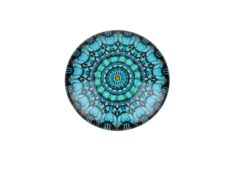 Cabujón de cristal - Mandala, Árbol de la Vida Ø25 mm