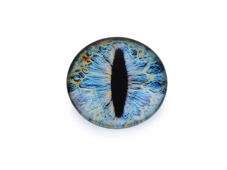 Cabujón de cristal - ojo de dragón, Ø25 mm