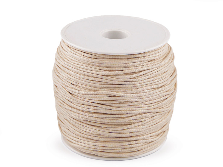 Cordoncino in cotone cerato, dimensioni: Ø 1,5 - 2 mm