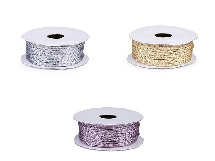 Cuerda/cordón con Lurex, Ø1 mm
