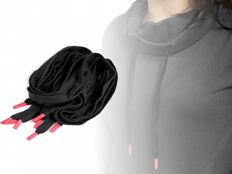 Clothing cord with ends for hoodies, length 135 cm