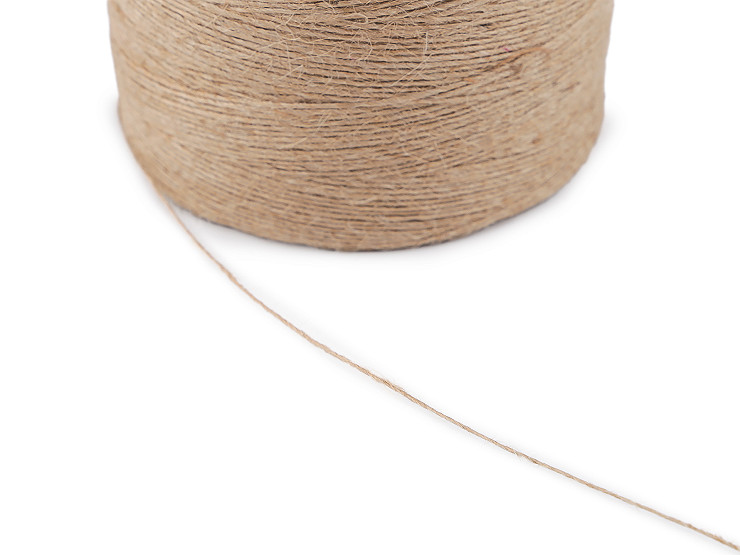 Jute Twine String Ø1 mm for knitting bags and decorations