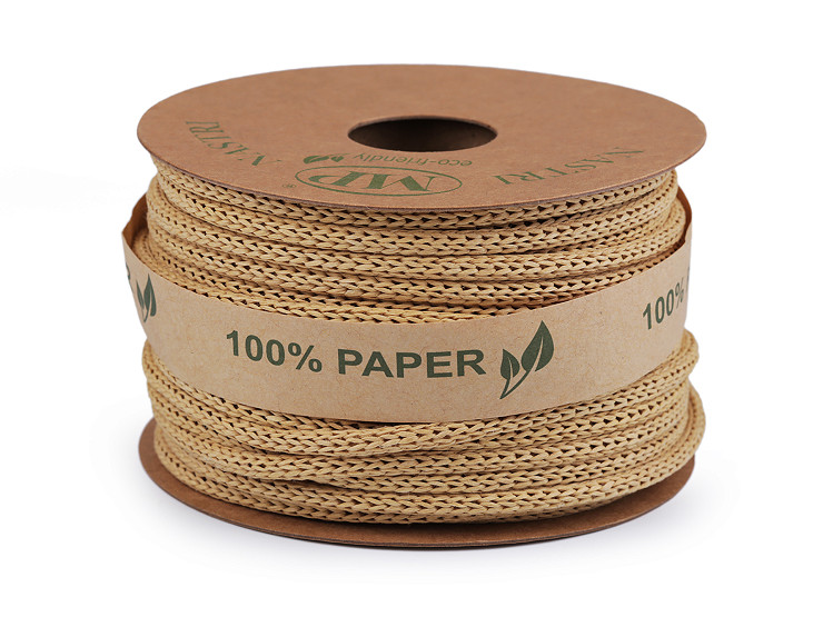 Cordón trenzado de papel ecológico Ø4 mm