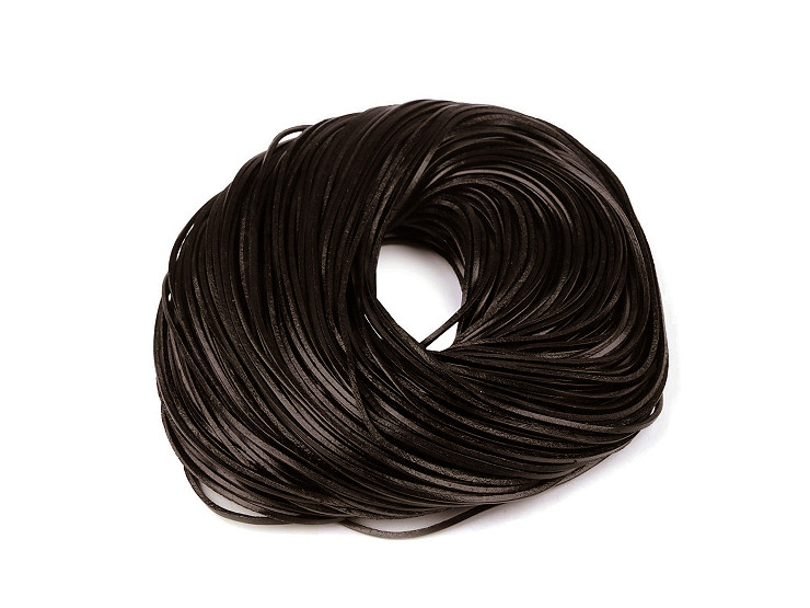 Cinturino piatto in pelle, larghezza: 2 mm