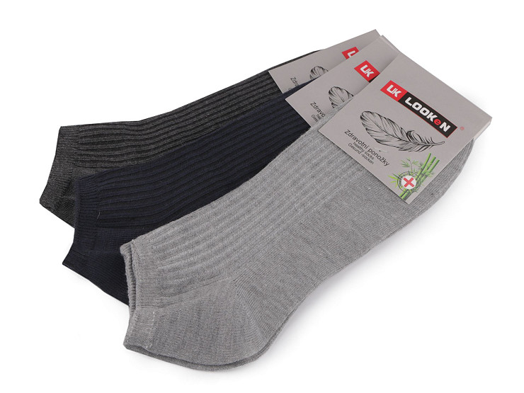 Мъжки памучни чорапи за маратонки с добавен бамбук