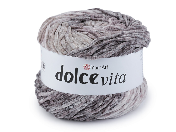 Pletacia ženilková priadza Dolce Vita 150 g