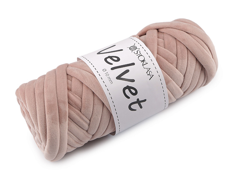 Priadza Marshmallow hrubá Velvet Ø10 mm 500 g