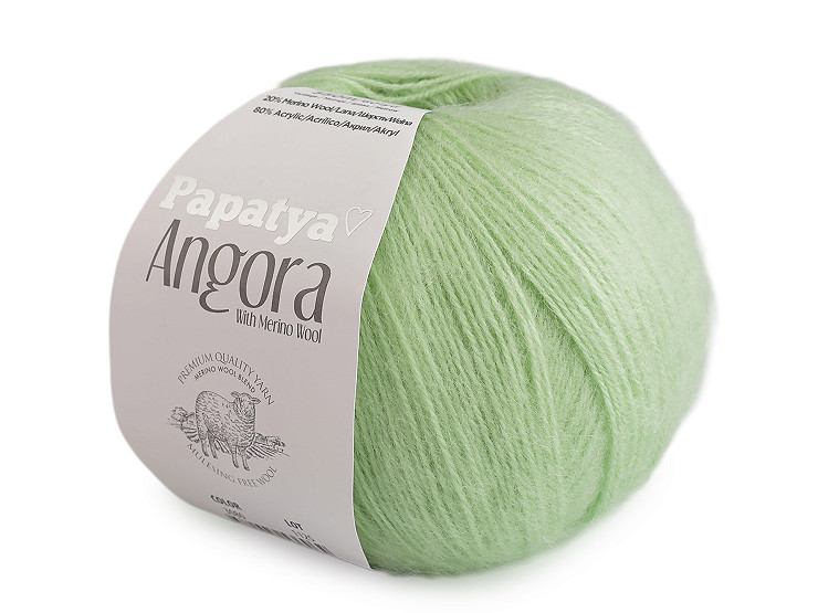 Pelote de laine Papataya Angora, 100 g
