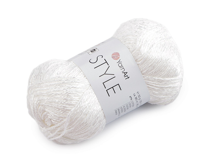 Bavlněná pletací příze Style s viskozovým vláknem 50 g