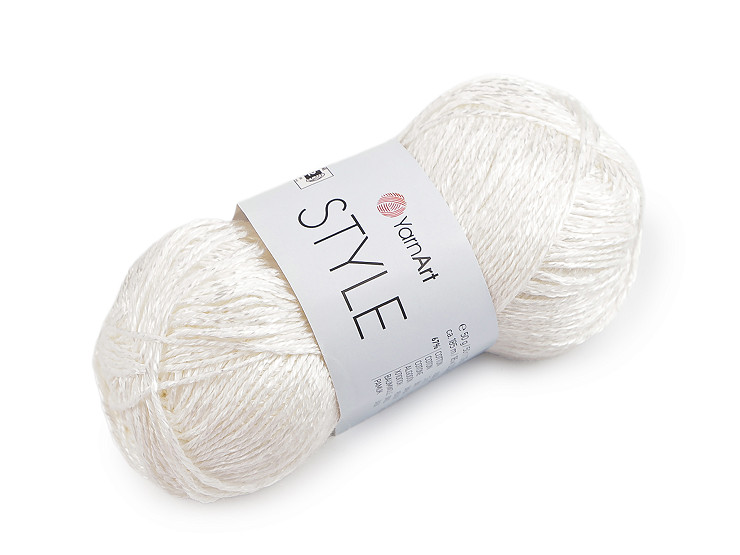Bavlněná pletací příze Style s viskozovým vláknem 50 g