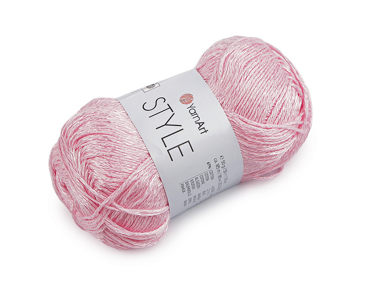 Bavlněná pletací příze Style s viskozovým vláknem 50 g