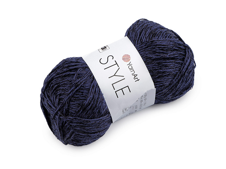 Bavlněná pletací příze Style s viskozovým vláknem 50 g